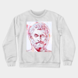 Thales of Miletus Portrait | Thales of Miletus Artwork | Line art Crewneck Sweatshirt